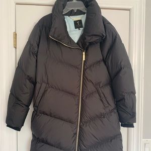 Ted baker puffer coat with assymetric zipper in black
